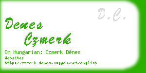 denes czmerk business card